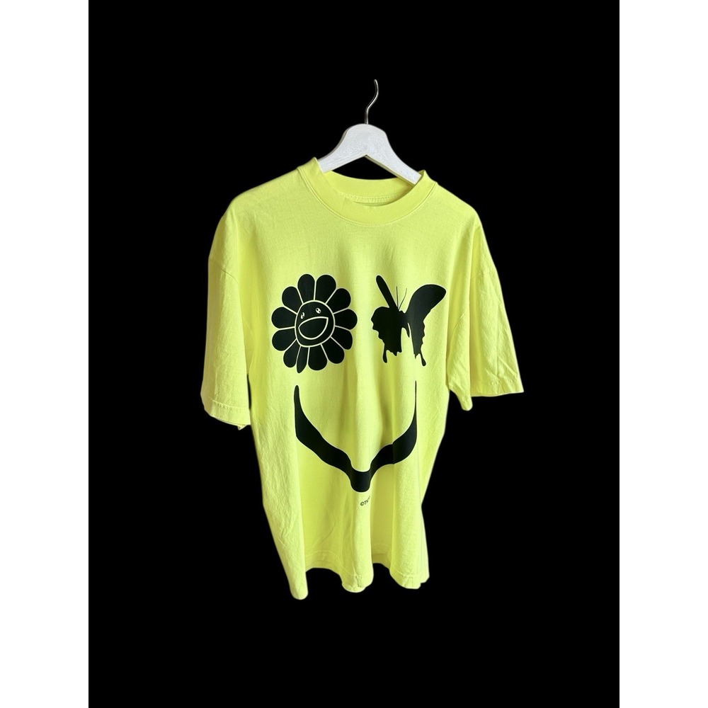 Post Malone x‎ Takashi Murakami T-Shirt Sz L "Bright Night" Limited Edition Neon